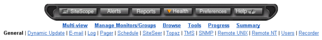 SiteScope Monitor Browser